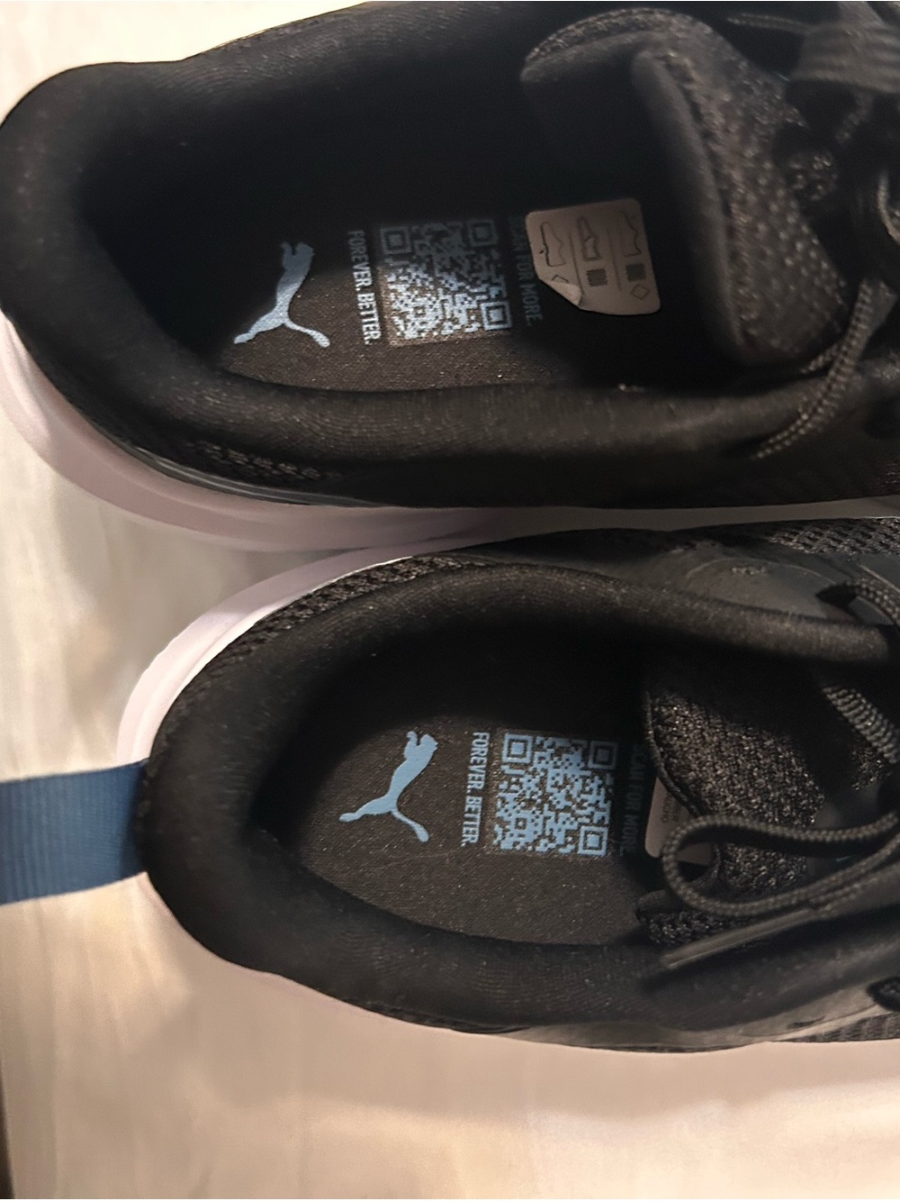 Puma Black and White Low-Top Sneakers